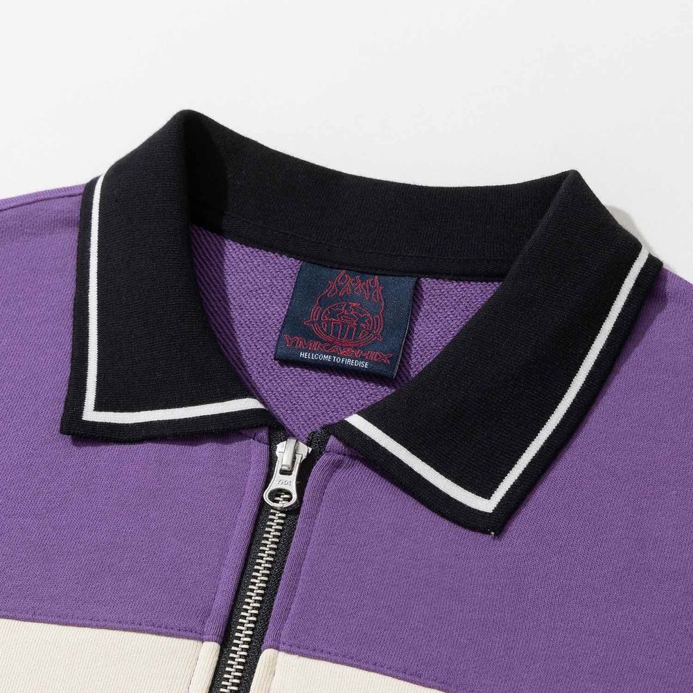 Толстовка YMKASHIX Four Stripes Фиолетовый/Бежевый/Серый/Синий