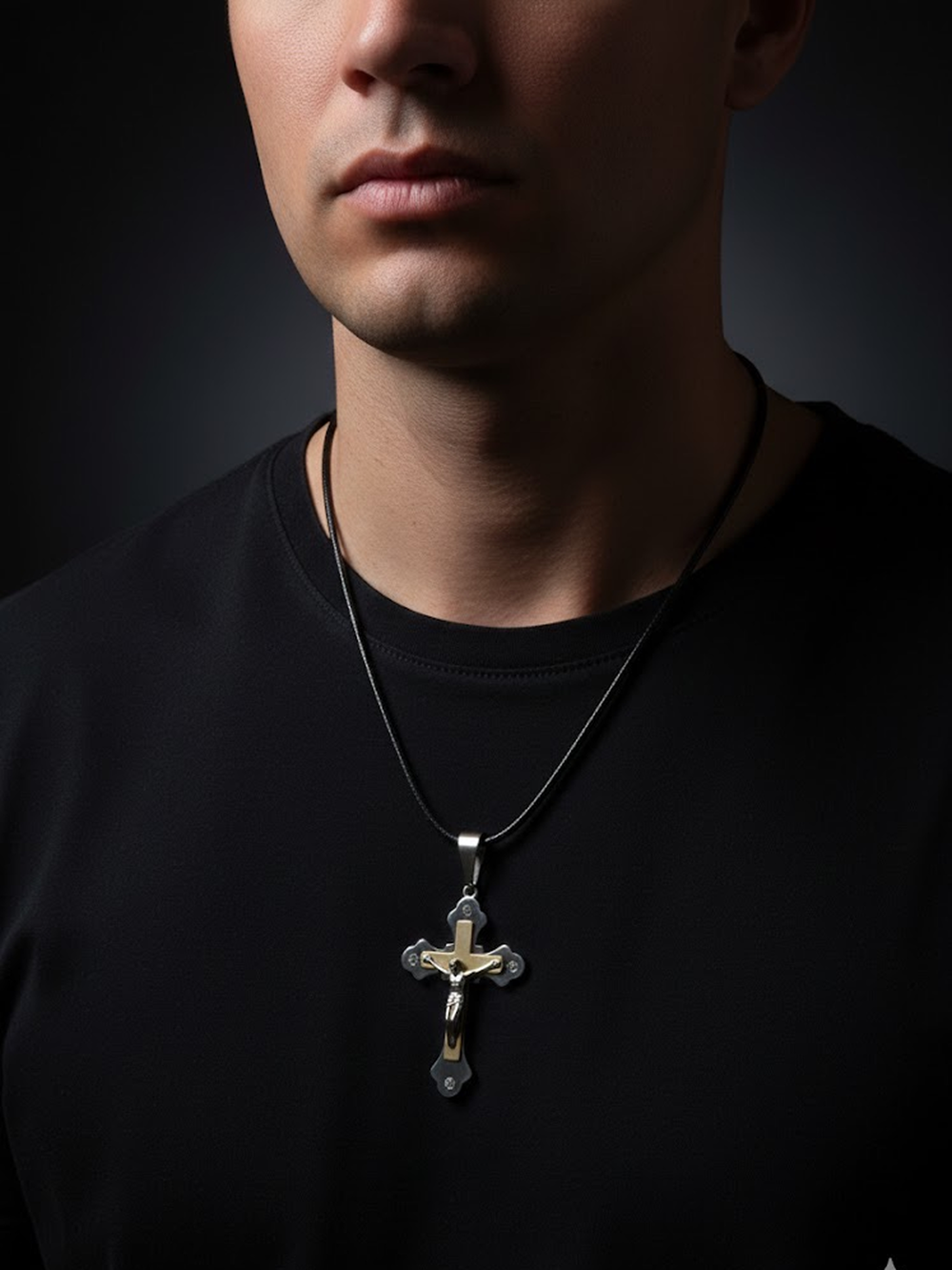 Крупный массивный крест из нержавеющей стали