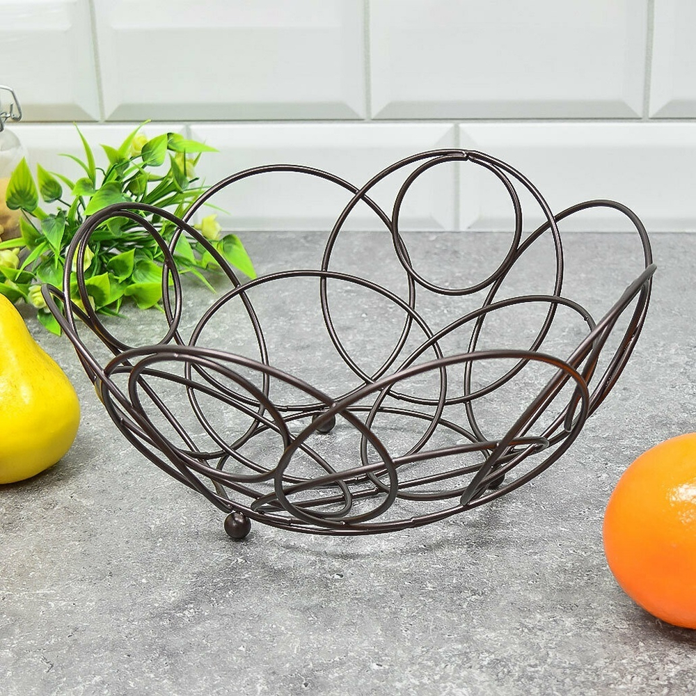 Фруктовница металлическая 26*26*13см, 7378