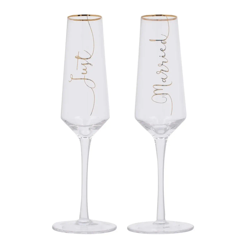 Kitchen Craft Набор из 2 бокалов для шампанского Ava & I Just Married 250 мл
