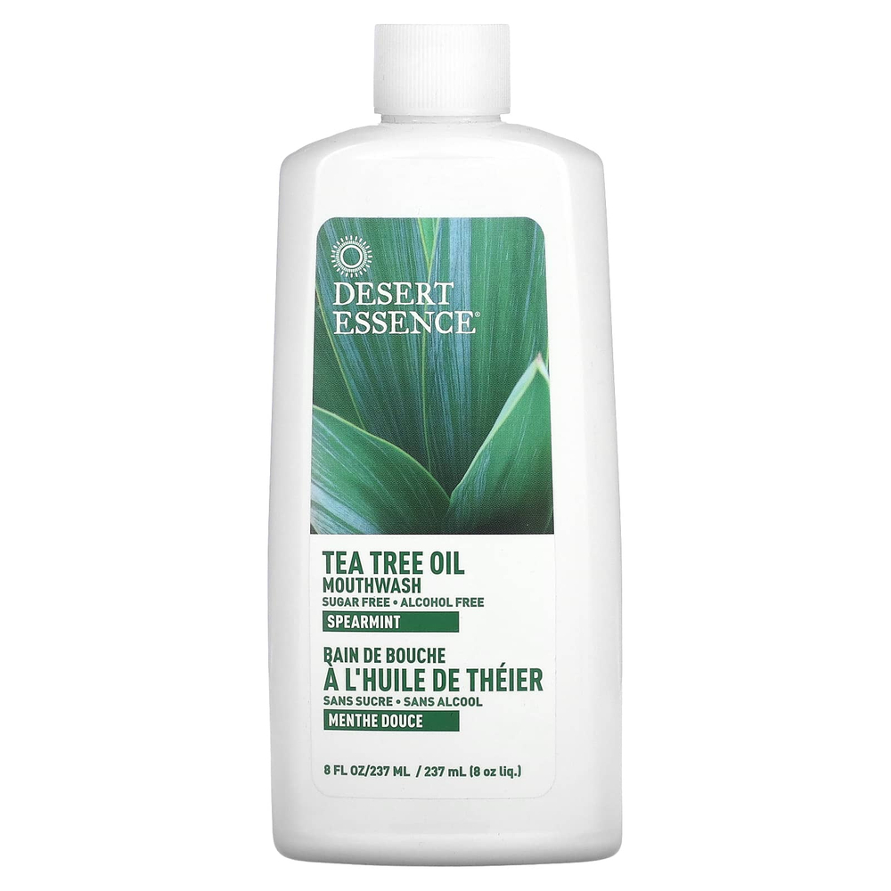Desert Essence, Жидкость для полоскания рта с маслом чайного дерева, мята колосистая, 237 мл (8 жидк. унц.)