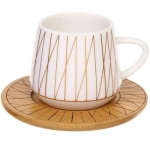 Кофейный набор 12 предметов «Скарлетт» (6 кружек 90мл+6 блюдец), штрихи