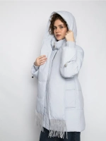 Куртка зимняя удлиненная с капюшоном