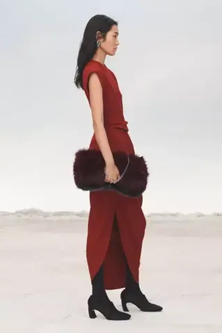 ZARA АСИММЕТРИЧНОЕ ПЛАТЬЕ С ДРАПИРОВКОЙ - LIMITED EDITION, КАШТАНОВЫЙ