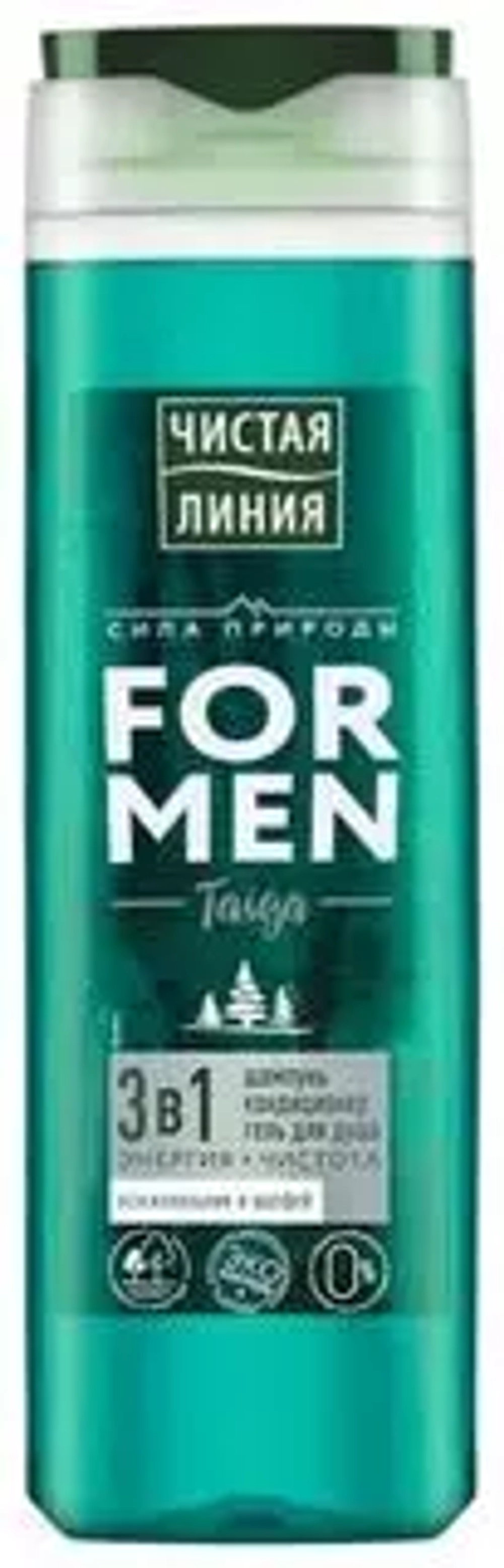 "Чистая линия" Шампунь д/волос FOR MEN 3 в 1 (можжевельник и шалфей) 400мл