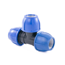 Тройник компрессионный для ПНД труб Lammin, 20 мм