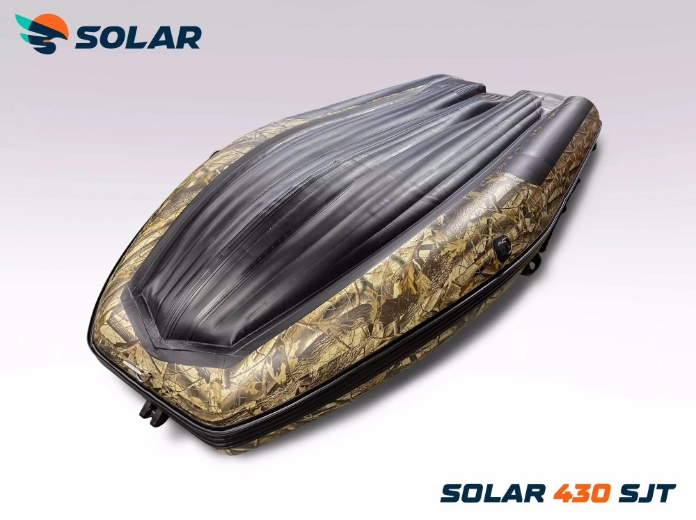 Лодка надувная моторная solar-430 super jet tunnel