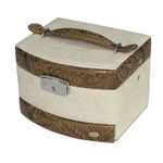 Шкатулка мини для украшений Jardin D'Ete, цвет бело-золотой, 15,8х13х11,5 см