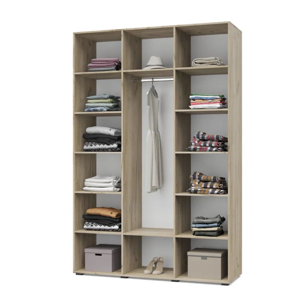 Шкаф трехстворчатый Стоун С35 (1 штанга) ЛДСП, МОДЕРИУМ, г. Ижевск