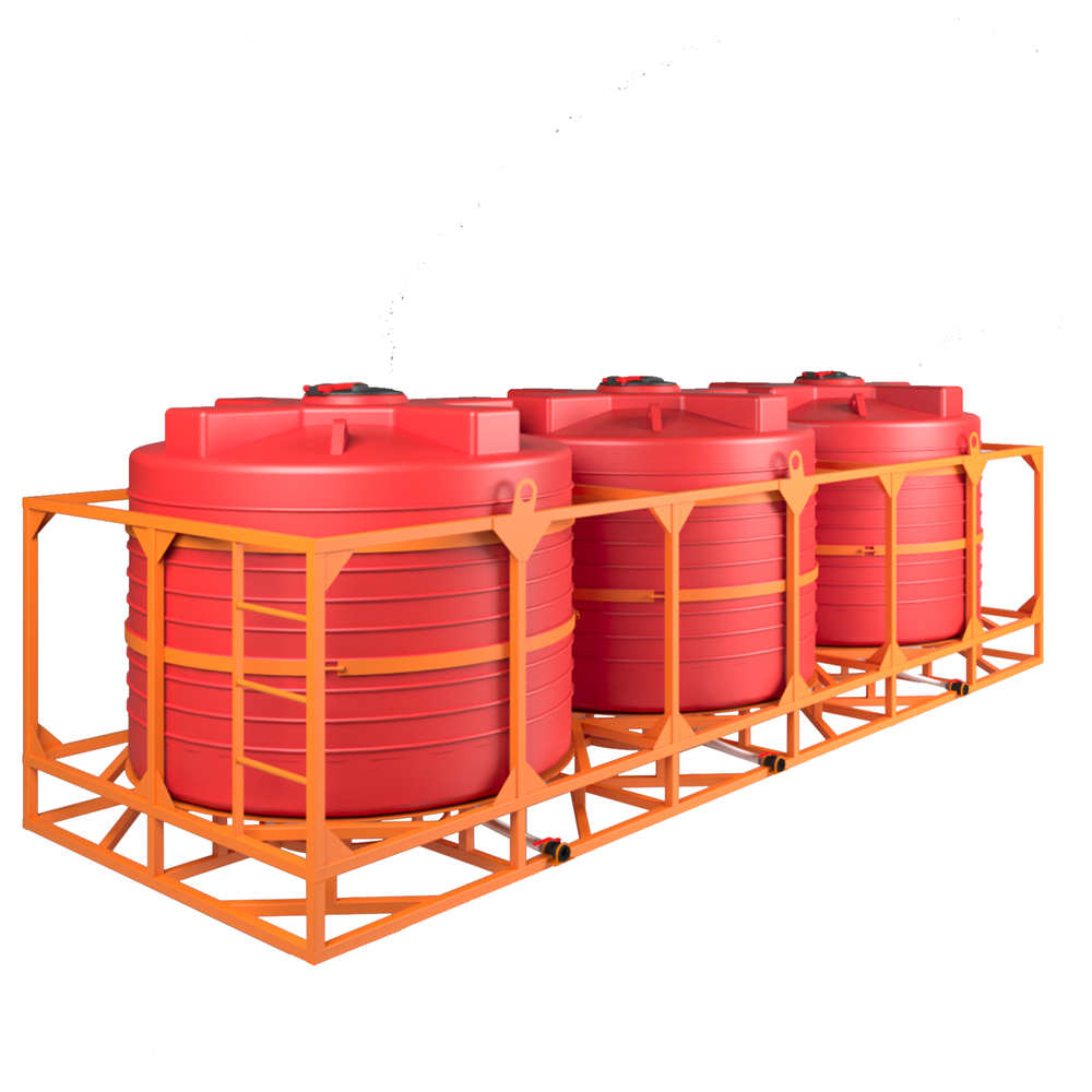 Кассета с полным сливом 3*5000л КАС Политим 15000 л.(6470x2190x1969см;красный) - арт.560822