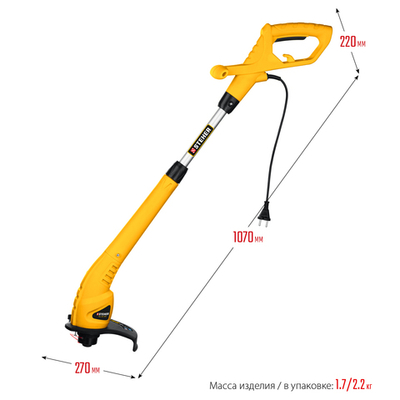 STEHER 400 Вт, ш/с 25 см, сетевой триммер (TEL-25-410)