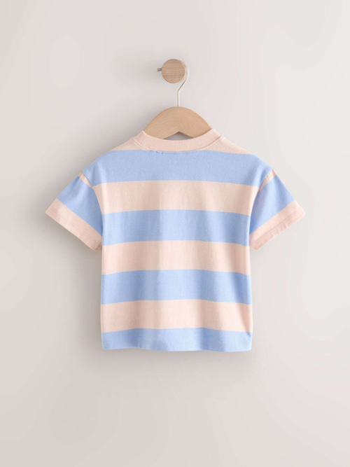Футболка для девочки Next E44-983, Бежевый, Голубой