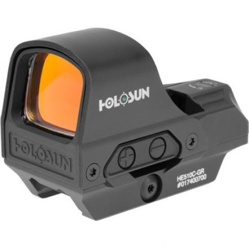Коллиматорный прицел HOLOSUN OPEN ELITE HE510C-GR (открытый, 2 МОА, 3 метки зеленые, вивер, ip67, титан)