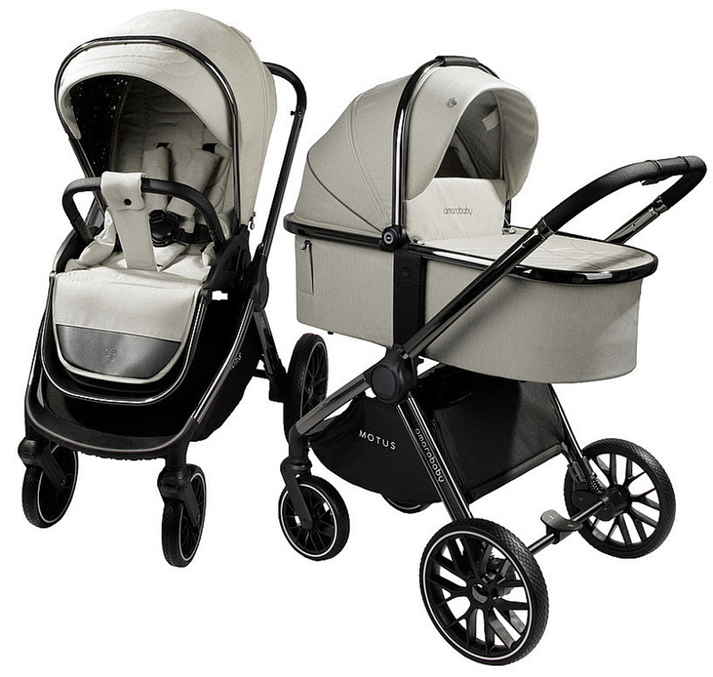 Детская коляска AmaroBaby Motus V2 3 в 1 белый