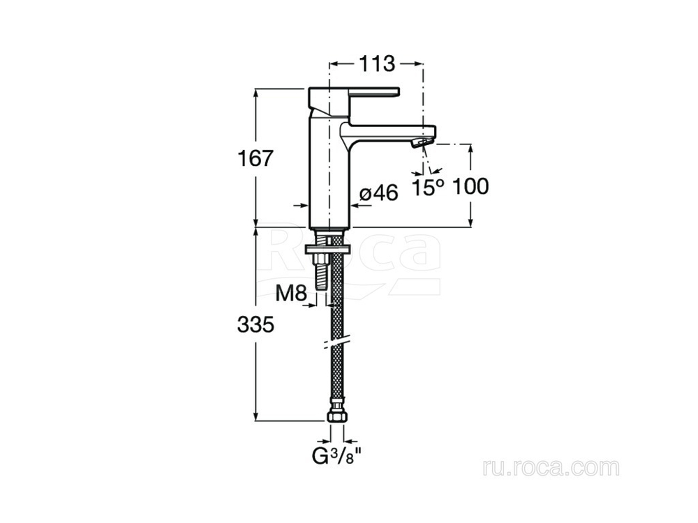 Смеситель Roca Naia для раковины 5A3296C00