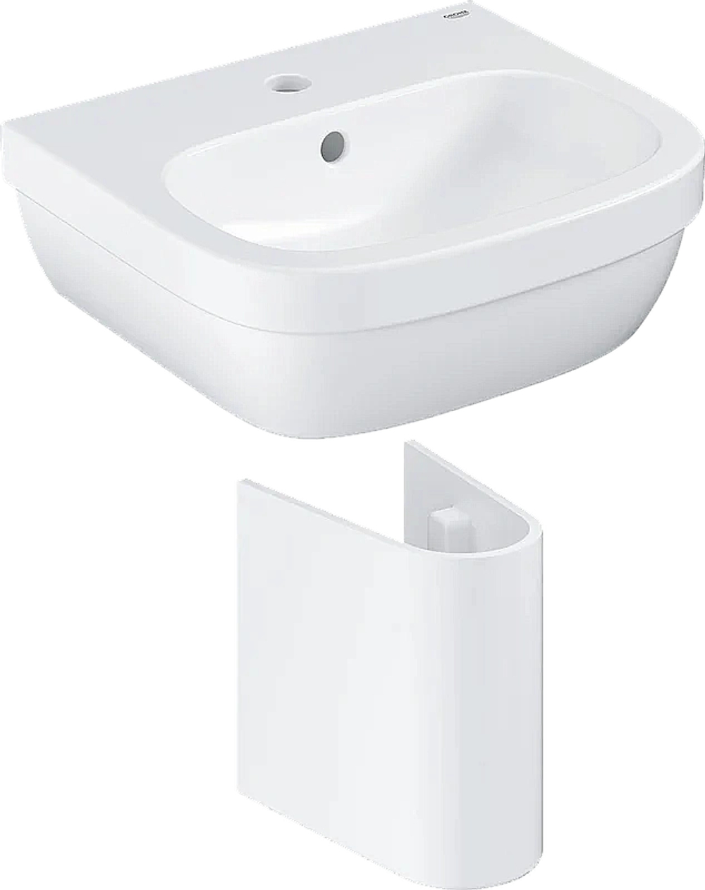 Раковина на полупьедестале Grohe Euro Ceramic 45 белая