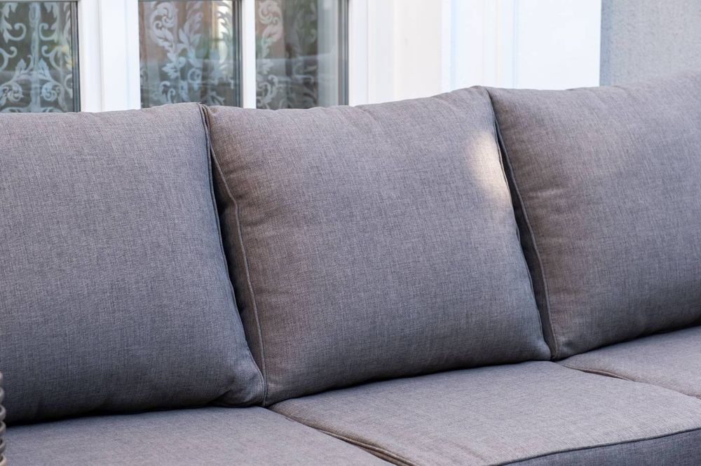 "Палермо" лаунж-зона из искусственного ротанга, цвет соломенный