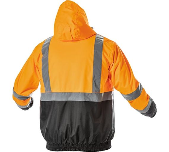 Куртка сигнальная с капюшоном водостойкая оранжевая NIMS Högert, арт. HT5K341