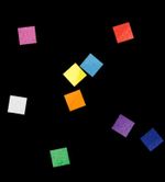 Конфетти металлизированное 6х6мм мульти  50 гр