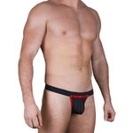 Мужские трусы тонги черные Sesmik Cover