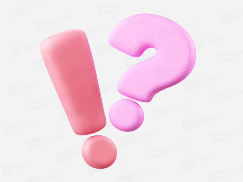 3D знаки вопроса и восклицания — векторная иллюстрация для FAQ и акцентов