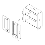 Кухня 200 см Венесуэла из массива сосны (5 модулей) со столешницей, белый воск