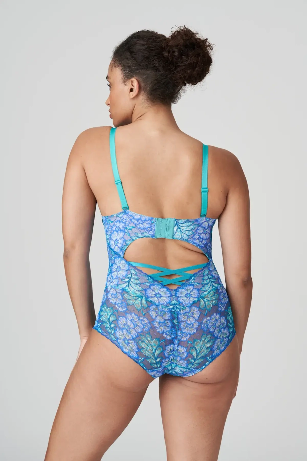 PRIMADONNA Twist Morro Bay Боди с пеной и вырезом в форме сердца, голубой