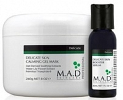 Delicate Skin Calming Gel Mask, 240 g.+Delicate Skin Booster Serum, 30 ml. — Успокаивающая гелевая маска для ухода за чувствительной кожей, 240 гр. + Сыворотка-бустер успокаивающая, 30 мл.