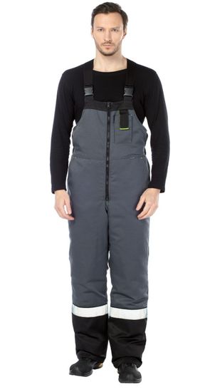 Костюм зимний "Джокер" полукомбинезон (серый/черный/лайм)