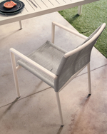 Culip Садовый стул из алюминия и шнура в белом цвете