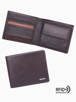 B225006R Castanho - Портмоне с RFID защитой MP