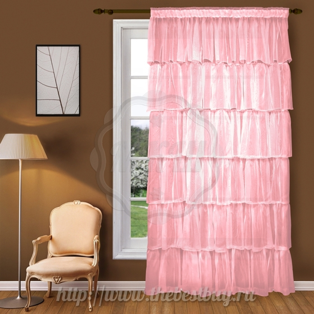 Французкая штора:  (арт. А30-m215-9)  -   200х290 см. - розовый