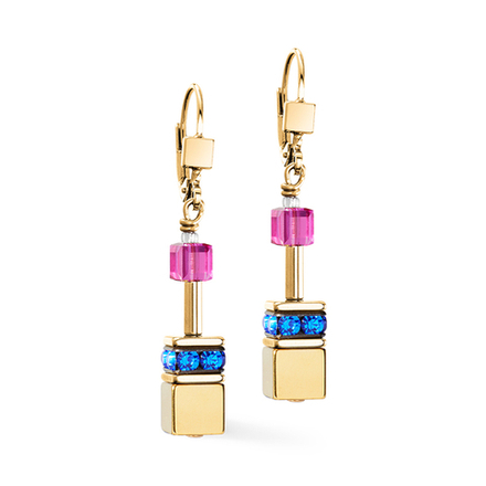 Серьги Coeur de Lion Multicolour Rainbow-Gold 3015/20-1535