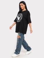 Футболка оверсайз больших размеров принт