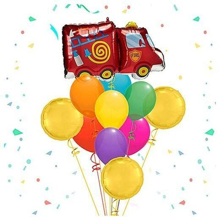 Фонтан из шаров "Пожарная машина"