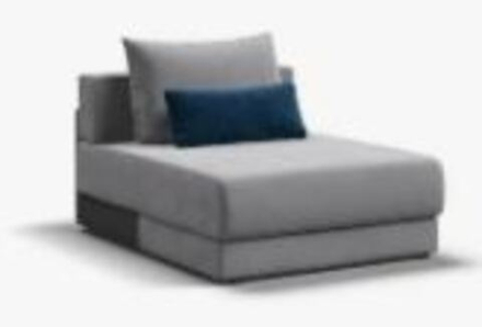 Ричмонд Модуль оттоманка Велюр Монолит сталь