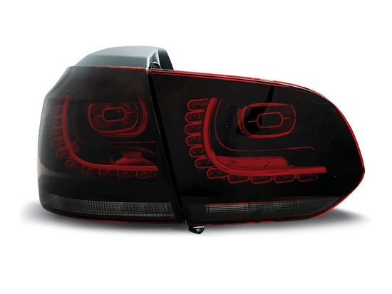 Задние фонари VW Golf 6 red smoke led