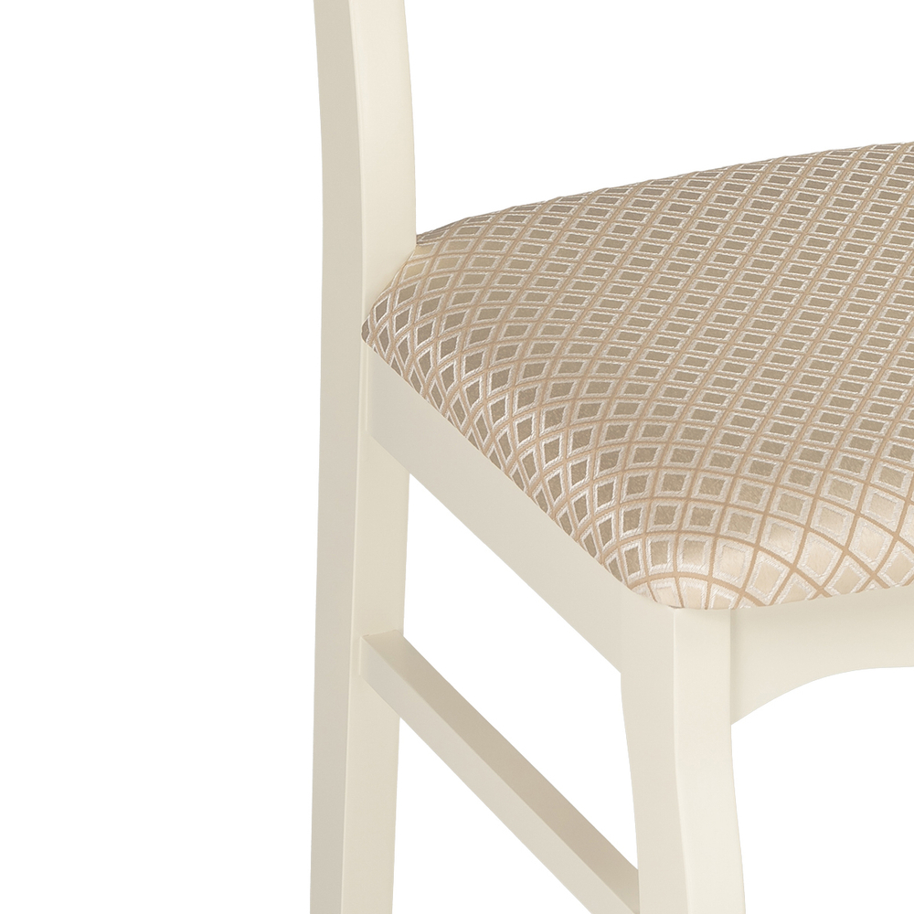 Стул деревянный Woodville Амадиу бежевый, ножки белые