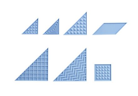 Танграм тактильный (7 дет. Эко-пластик) Набор с карточками