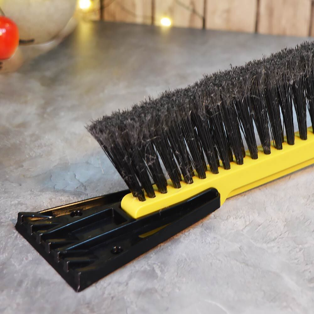 Щетка для снега со съемным скребком, 45см cosmic yellow "Techno"