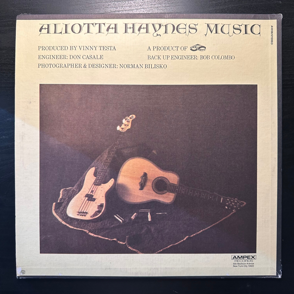 Aliotta Haynes - Aliotta Haynes Music (США 1970г.)
