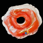 Круг на шею для купания оранжевый (полуцвет+ внутри погремушка)(BabySwimmer )