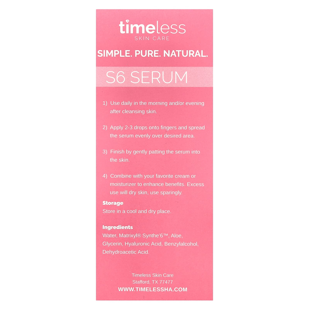 Timeless Skin Care, Сыворотка Matrixyl® S6, 30 мл (1 жидк. унц.)