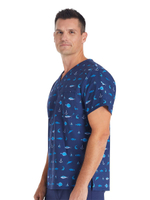 Топ медицинский мужской Cherokee CK692, синий, M