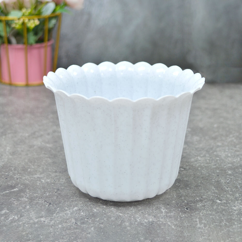 Горшок цветочный "Виола" 0,5л d126мм h93мм, мраморный