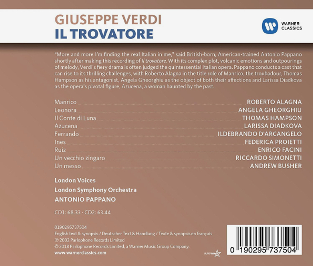 Antonio Pappano / Verdi: Il Trovatore (2CD)