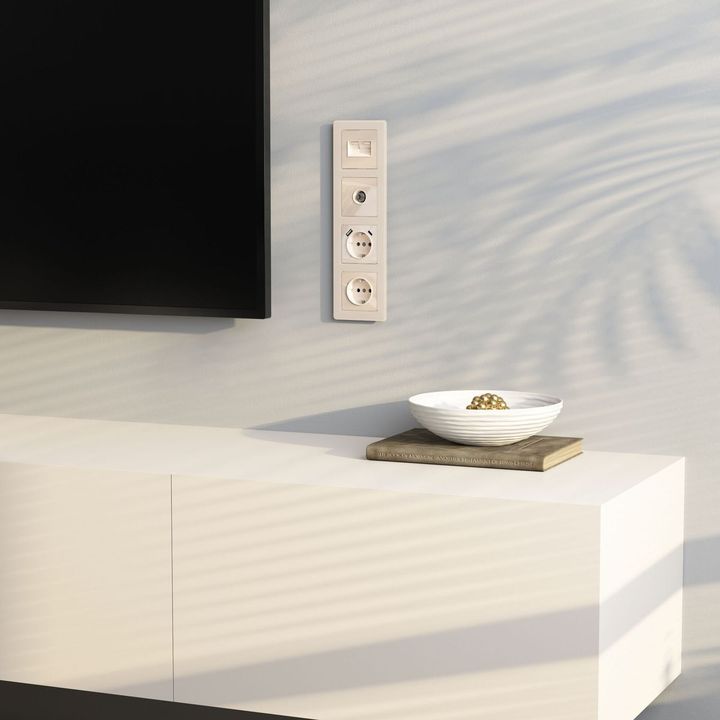 ТВ-розетка оконечная Werkel айвори акрил W1183043 4690389197130