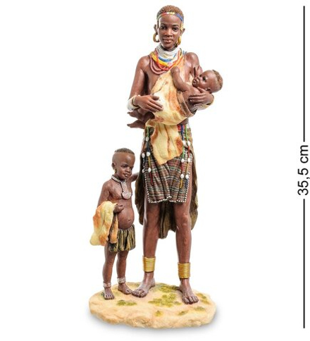 WS-728 Статуэтка «Африканка с детьми»