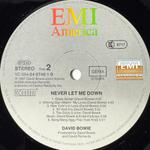 David Bowie - Never Let Me Down (Европа 1987г.)