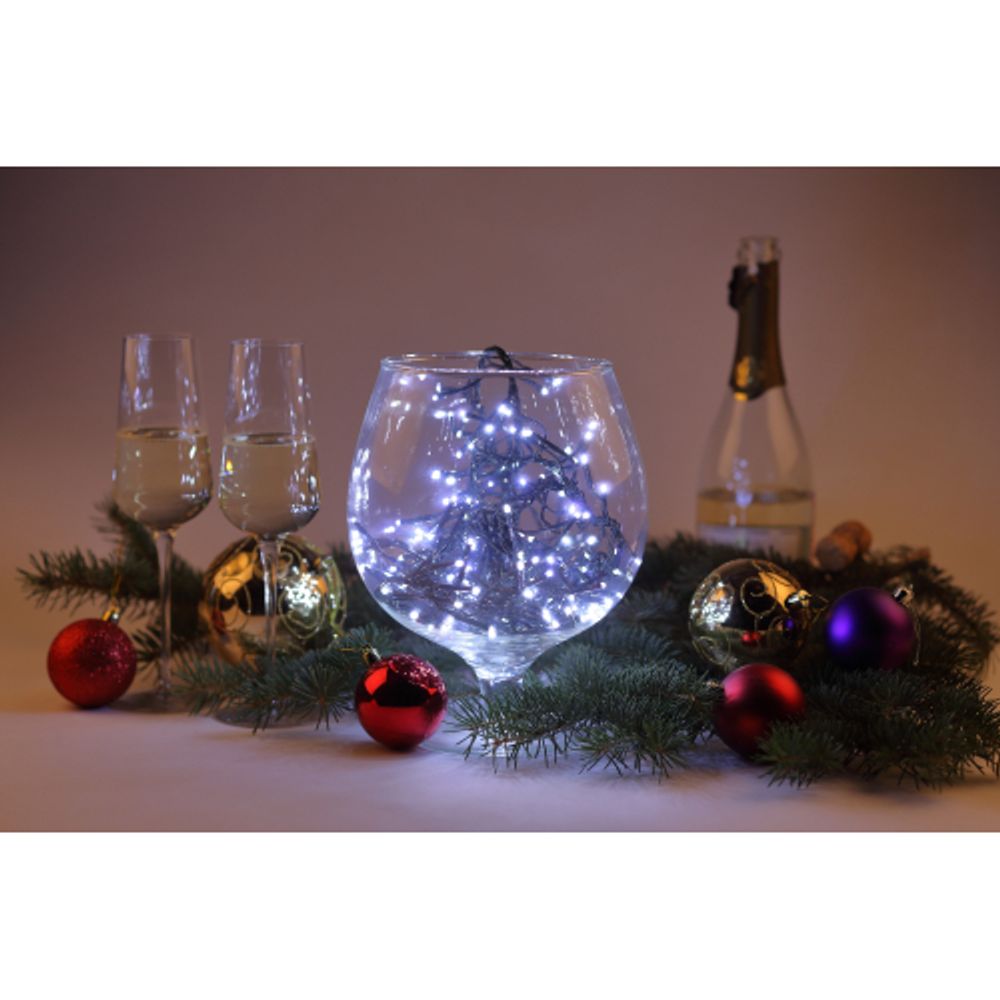 Светодиодная новогодняя гирлянда ЭРА ENIN - GC мишура 3,9 м зеленый провод холодный свет